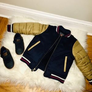 The Children’s Place Bomber Jacket and Sneakers